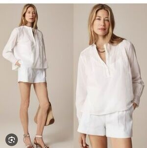 J Crew Pintuck top in cotton voile CP977 Size 2 NWT